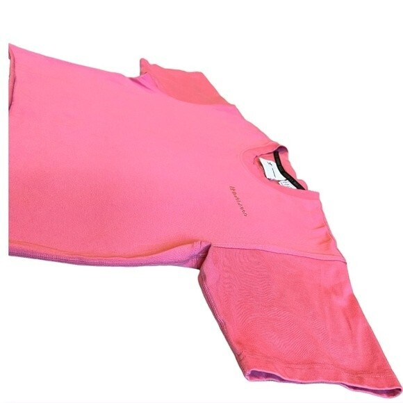 ADIDAS X HUMANRACE PHARRELL WILLIAMS T-SHIRT CROPPED OVERSIZED BARBIE PINK SZ M - Picture 13 of 16